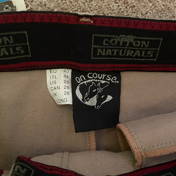On Course Cotton Naturals Riding Pants 28 L - Picture 4 of 6